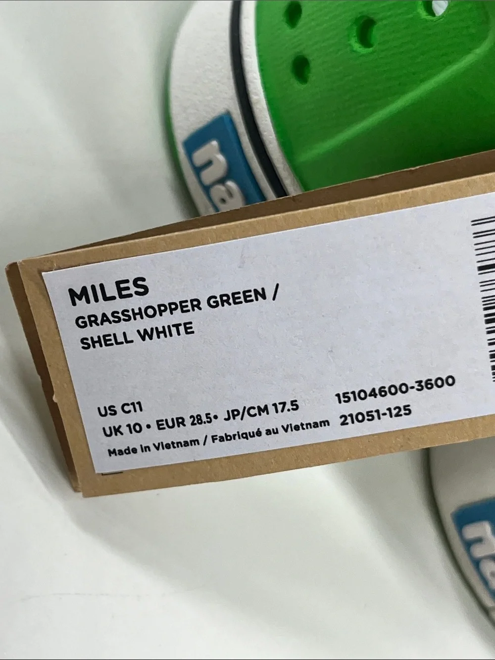 NWT Native Miles Kids Slip-On Water Shoes in Grasshopper Green Size C11